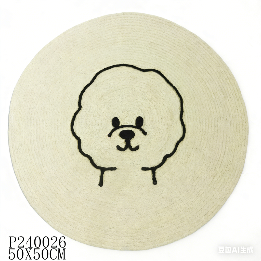 Handmade Crochet Bichon Frise Pet Mat