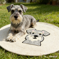 Handmade Crochet Schnauzer Pet Mat / Floor Mat