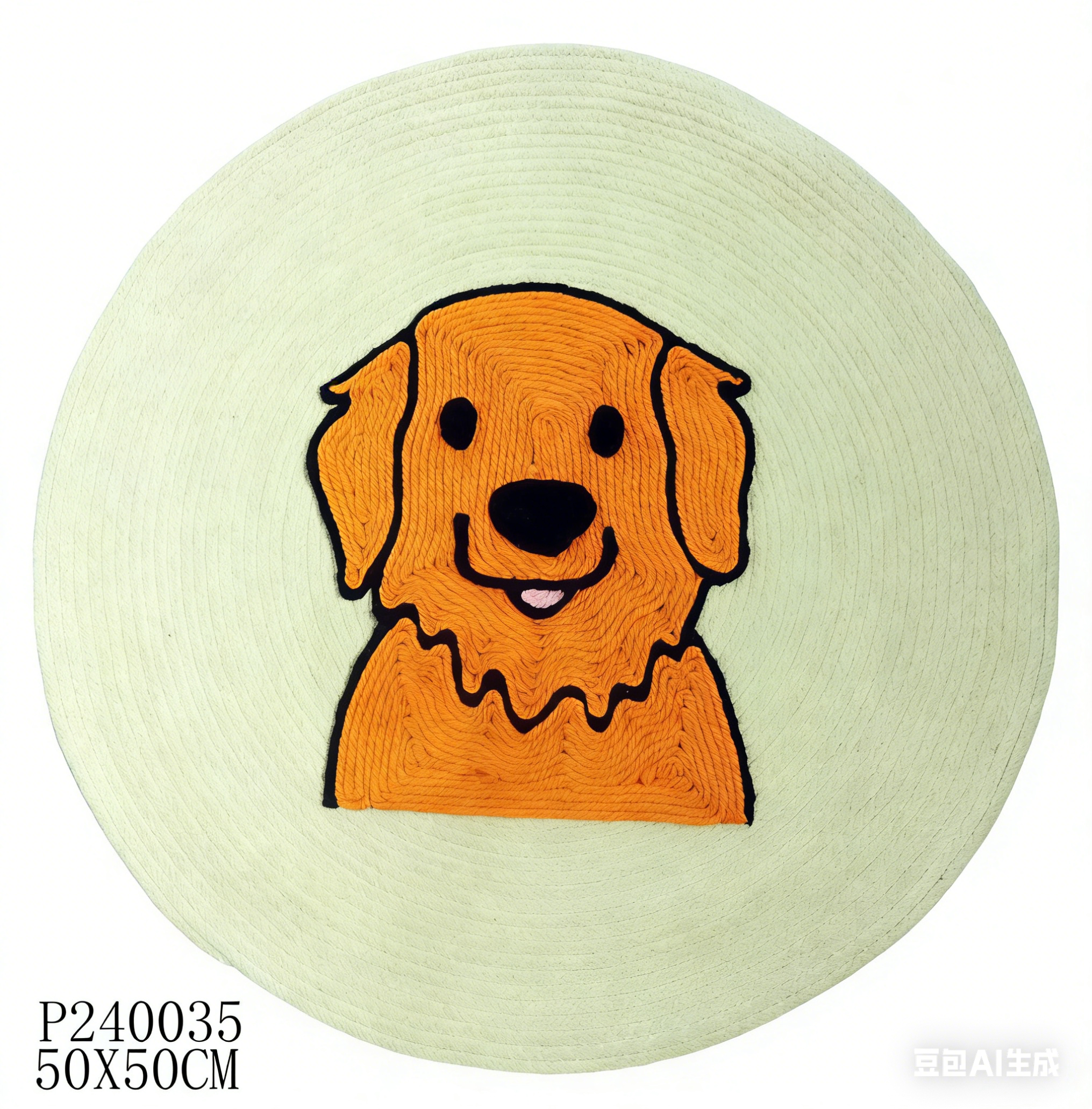 Handmade Crochet Golden Retriever Pet Mat